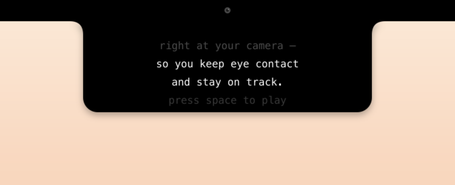 Menubar Prompter product preview